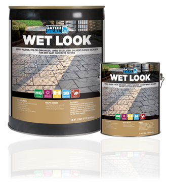 Show details for GATOR WET LOOK SEALER SOLVENT BASE - 5 GALLON Picture of GATOR WET LOOK SEALER SOLVENT BASE - 5 GALLON