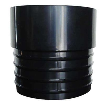 Show details for 4" PVC to 4" CORRUGATED PIPE ADAPTOR - BLACK Picture of 4" PVC to 4" CORRUGATED PIPE ADAPTOR - BLACK