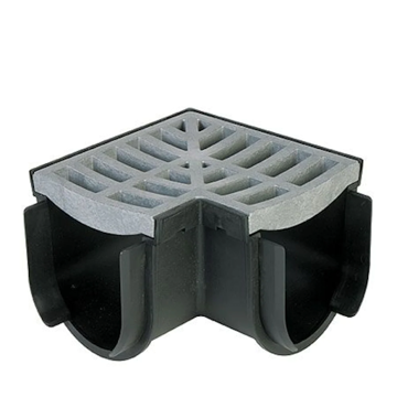 Show details for STORM DRAIN CORNER COMPLETE WITH GREY GRATE Picture of STORM DRAIN CORNER COMPLETE WITH GREY GRATE