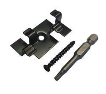 Show details for DexEra DECK BOARD CLIP KIT (100 clips and 100 SS screws) Picture of DexEra DECK BOARD CLIP KIT (100 clips and 100 SS screws)