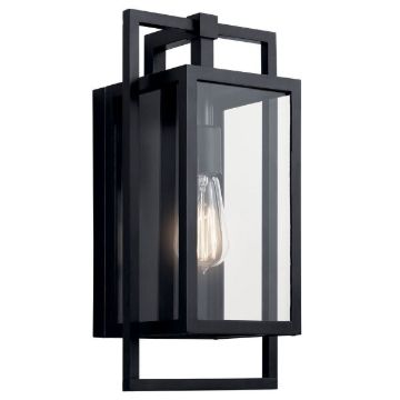 Picture of Goson 16" 1 Light Wall Light with Clear Glass Black K/59086BK