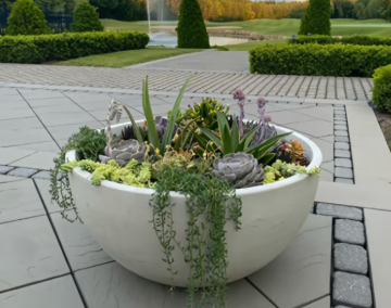 Picture of LUMI PLANTER, WARM GREY
