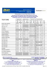 Cultured Stone Price Sheet