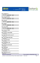 Durham Artificial Grass Price Sheet