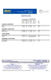 Terracraft Price Sheet