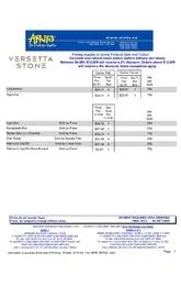 Versetta Stone Price Sheet